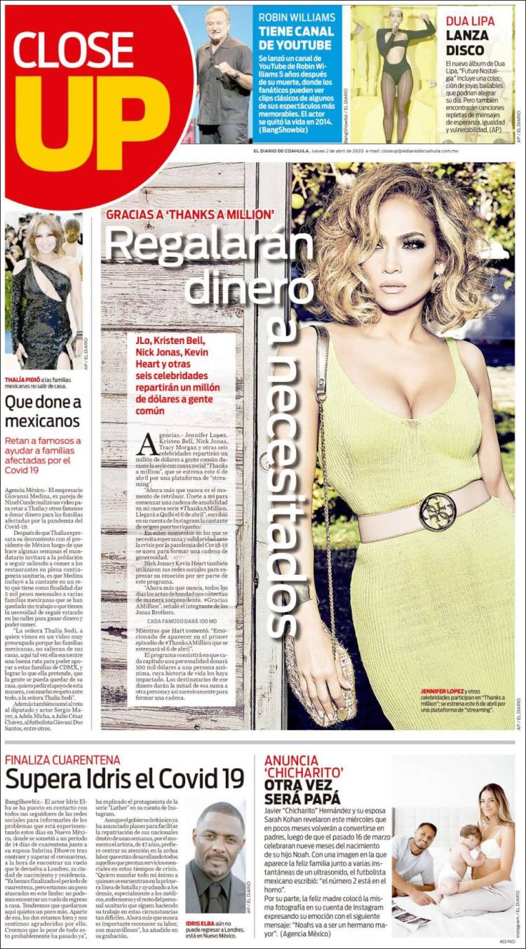 Portada de El Diario de Coahuila (Mexico)