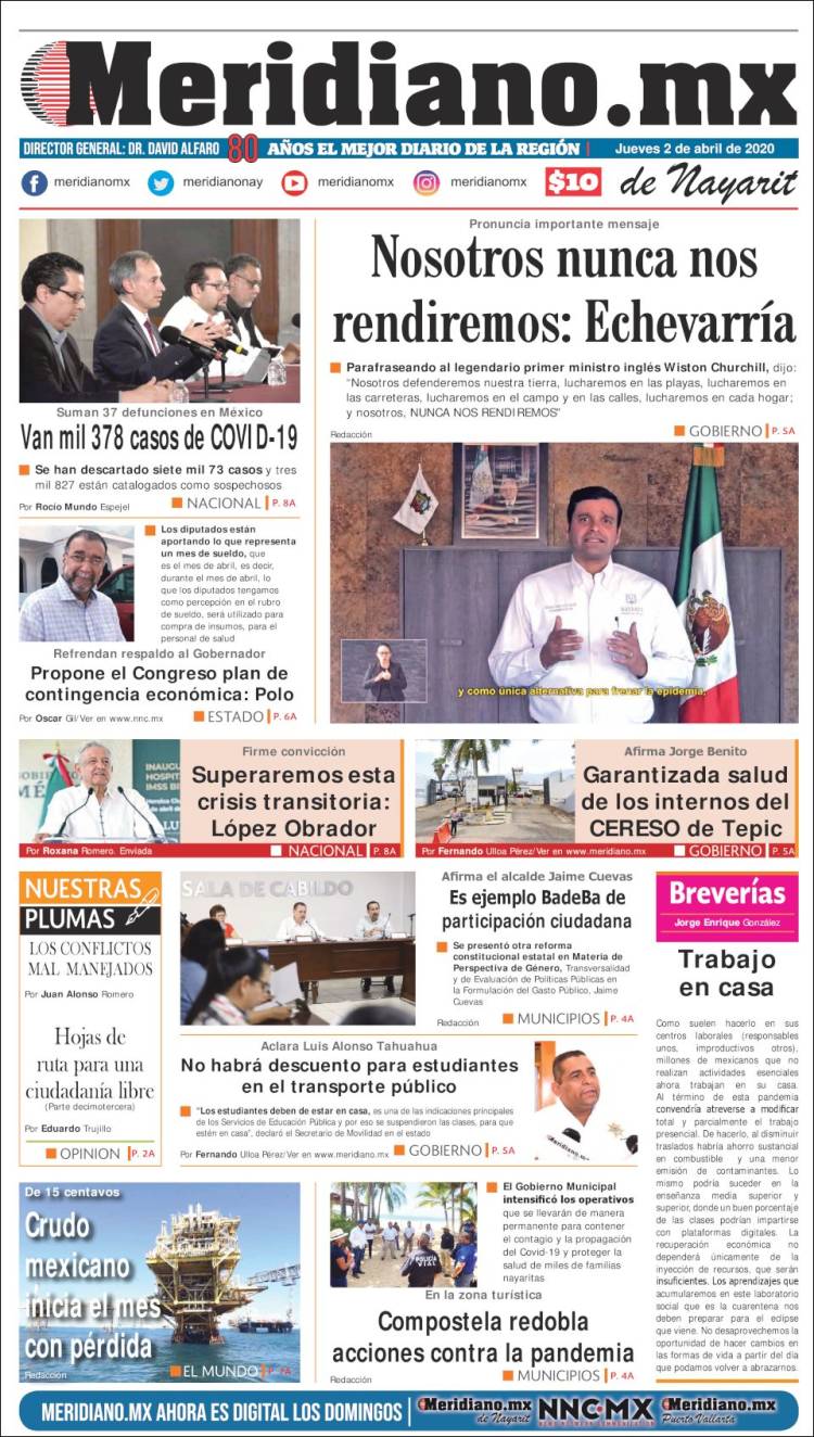 Portada de Meridiano (Mexico)