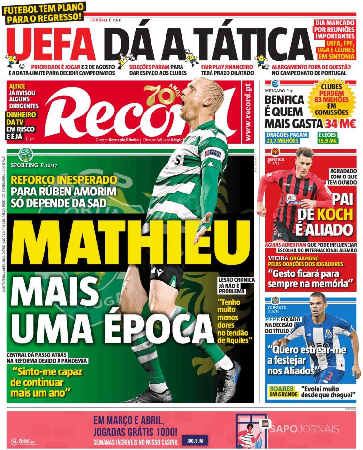 Portada de Record (Portugal)