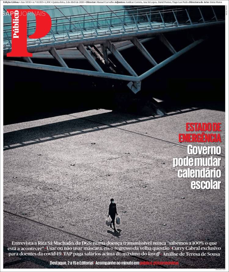 Portada de Público (Portugal)