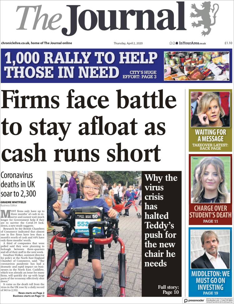 Portada de The Journal (Reino Unido)