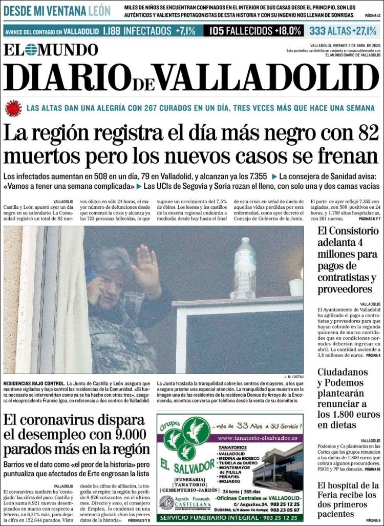 Portada de Diario de Valladolid (Espa&ntilde;a)