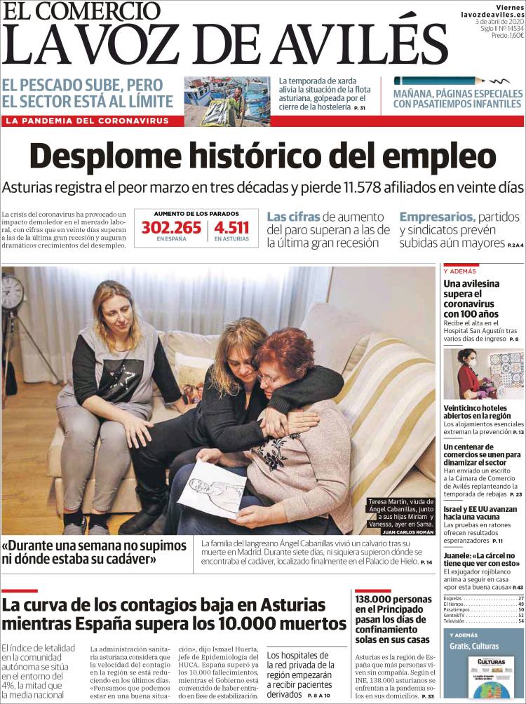 Portada de El Comercio - Avilés (Espa&ntilde;a)