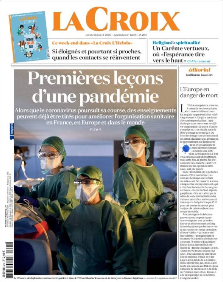 Portada de La Croix (Francia)