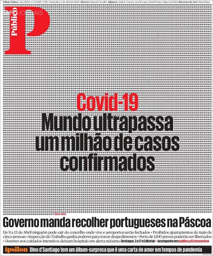 Portada de Público (Portugal)