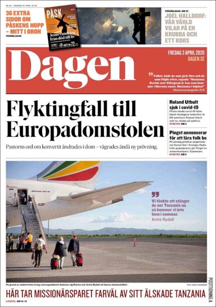 Portada de Dagen (Suecia)