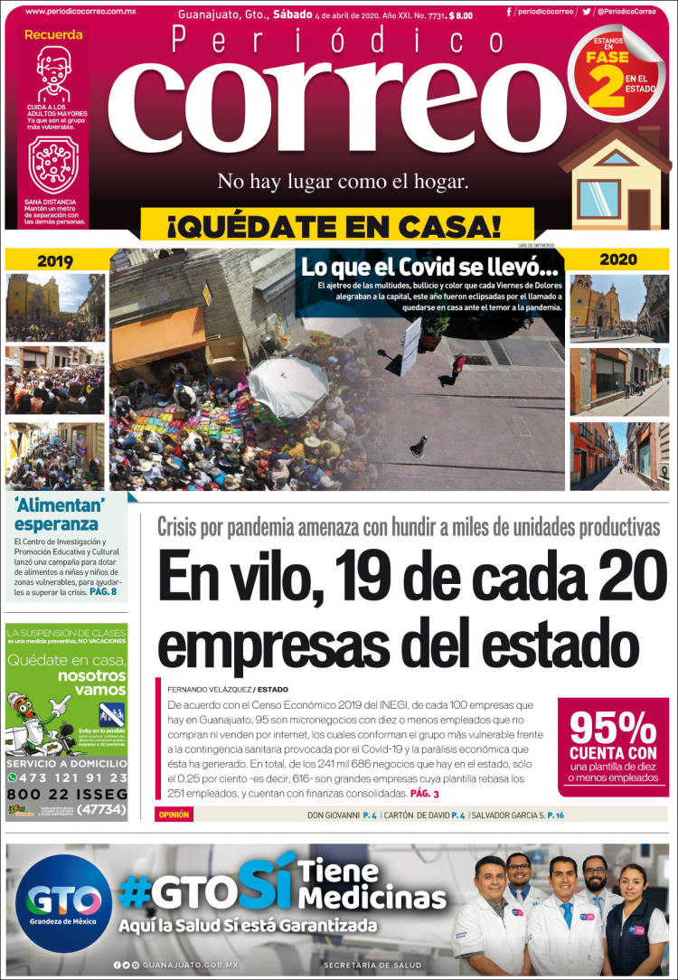 Portada de Correo - El diario del Estado de Guanajuato (México)