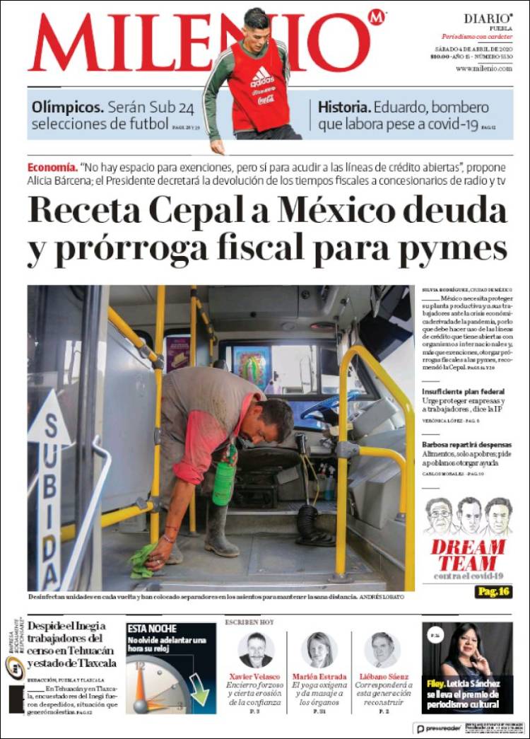 Portada de Milenio de Puebla (México)