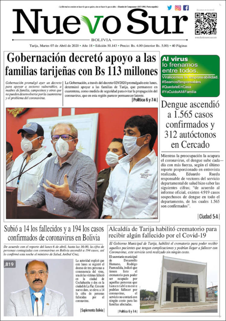 Portada de Nuevo Sur (Bolivia)