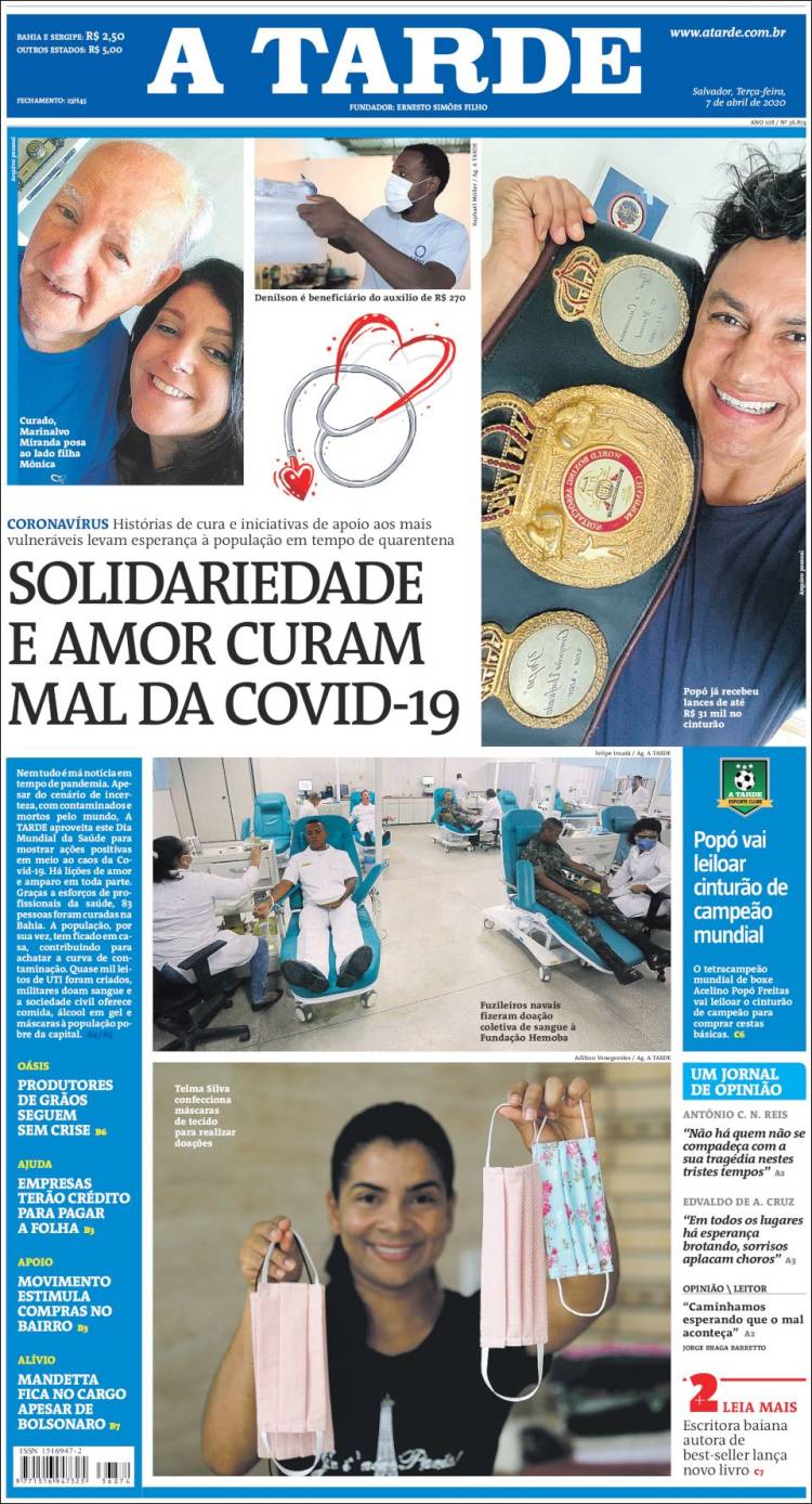 Portada de Diário A Tarde (Brasil)