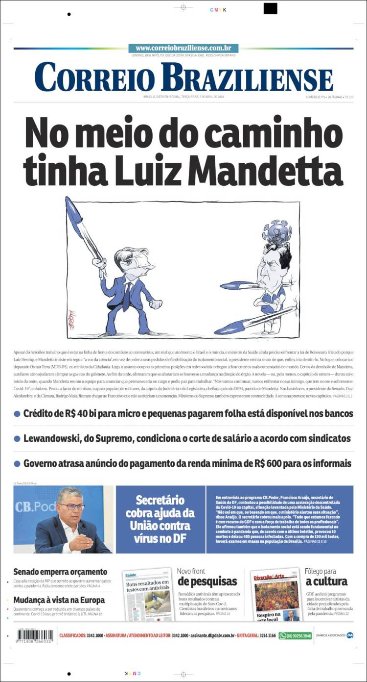 Portada de Correio Braziliense (Brasil)