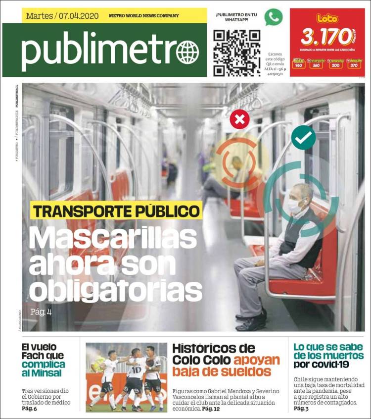 Portada de Publimetro (Chile)