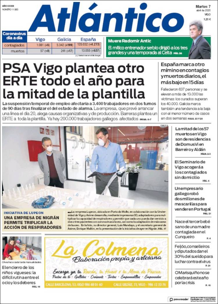 Portada de Atlántico Diario (Espa&ntilde;a)