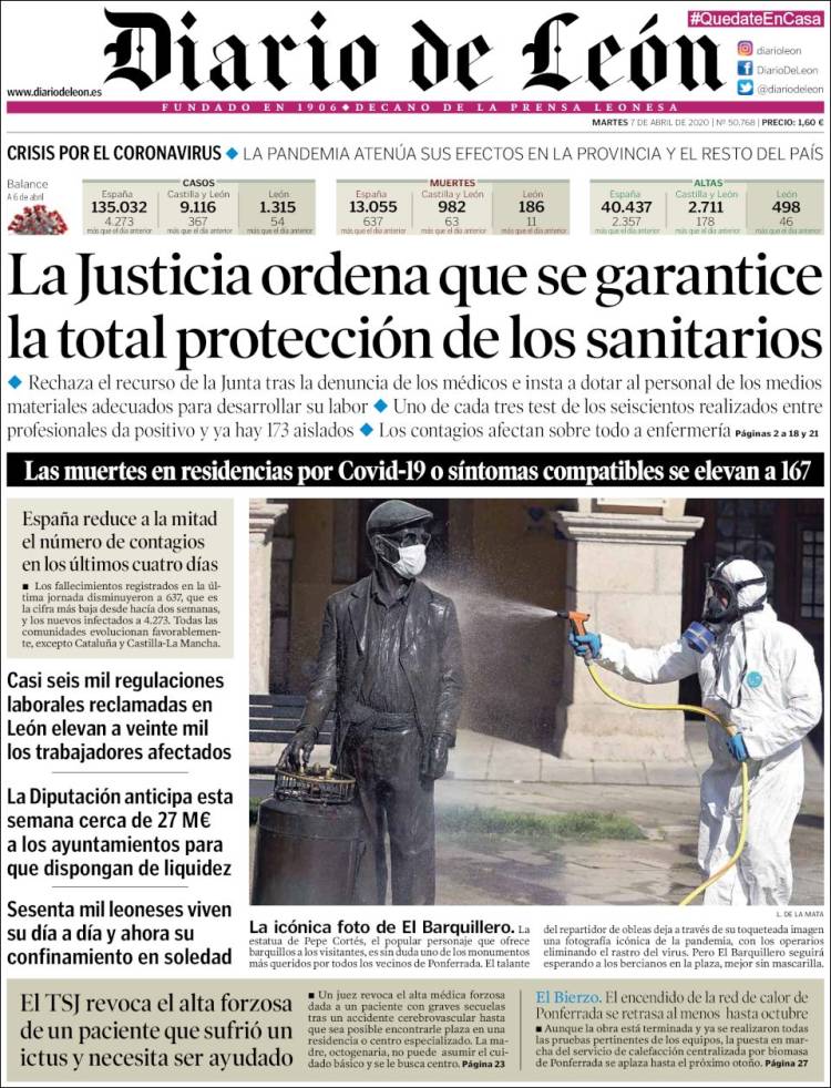 Portada de Diario de León (Espa&ntilde;a)