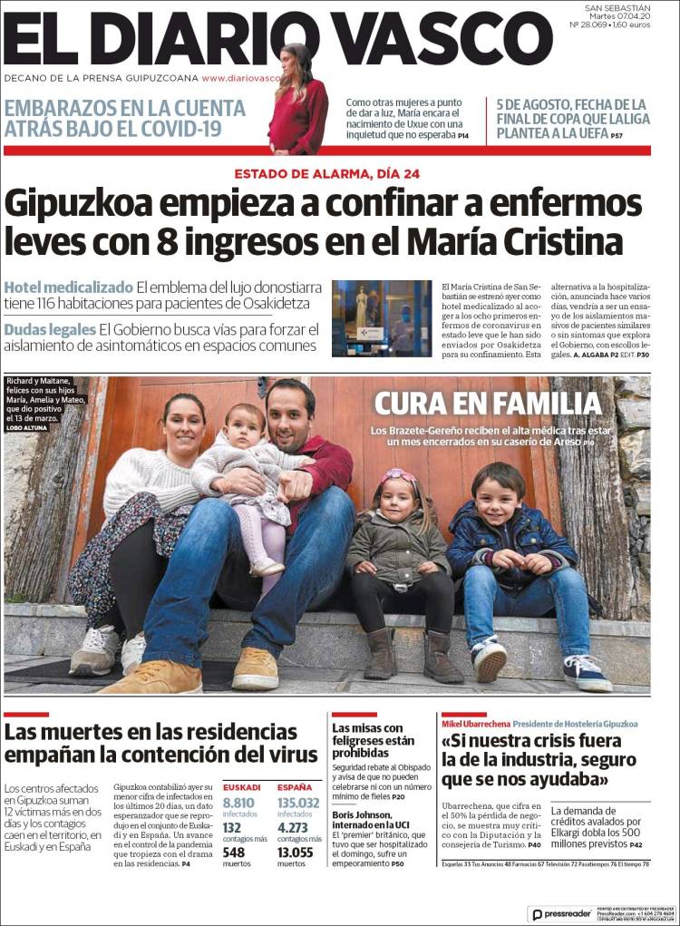 Portada de Diario Vasco (Espa&ntilde;a)
