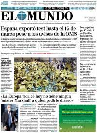Portada de El Mundo (Espa&ntilde;a)