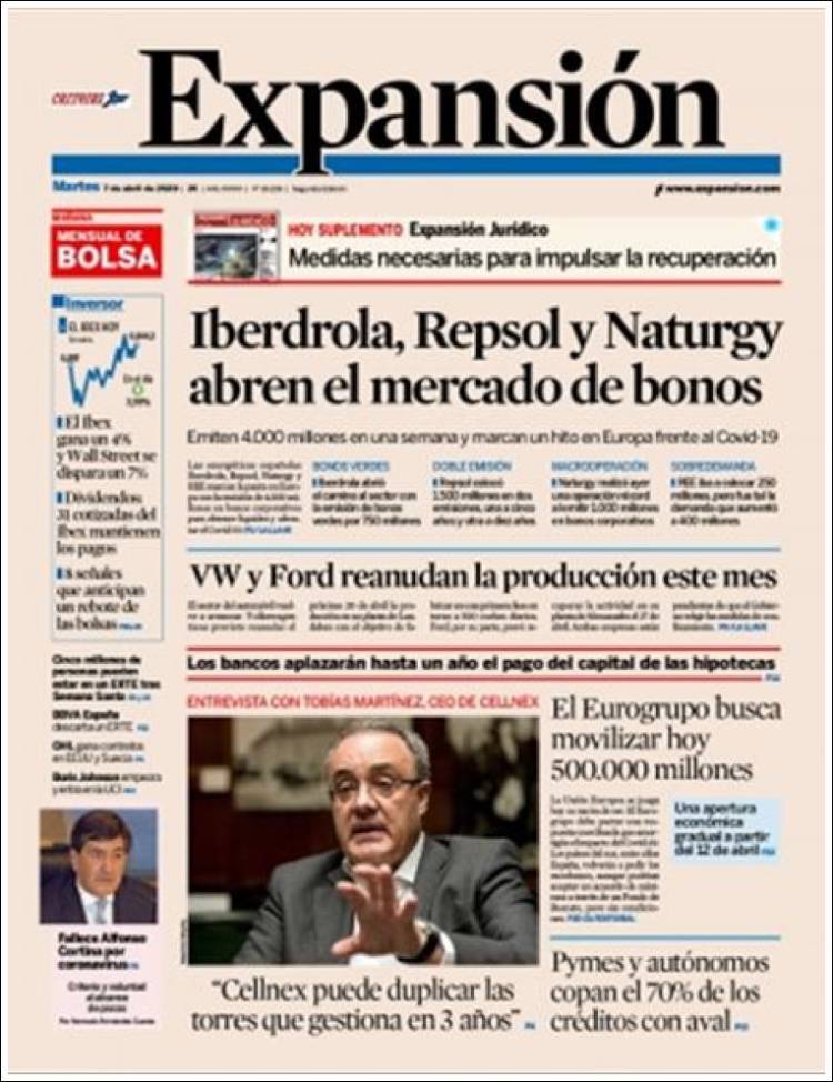 Portada de Expansión (Espa&ntilde;a)