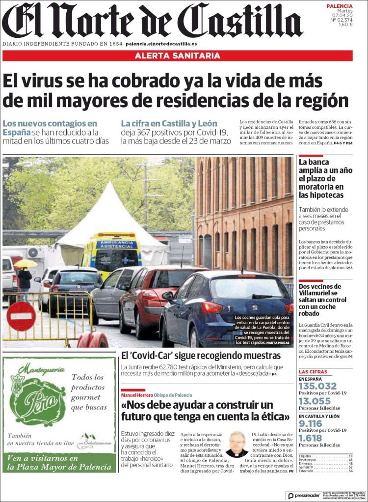 Portada de Norte de Castilla - Palencia (Espa&ntilde;a)