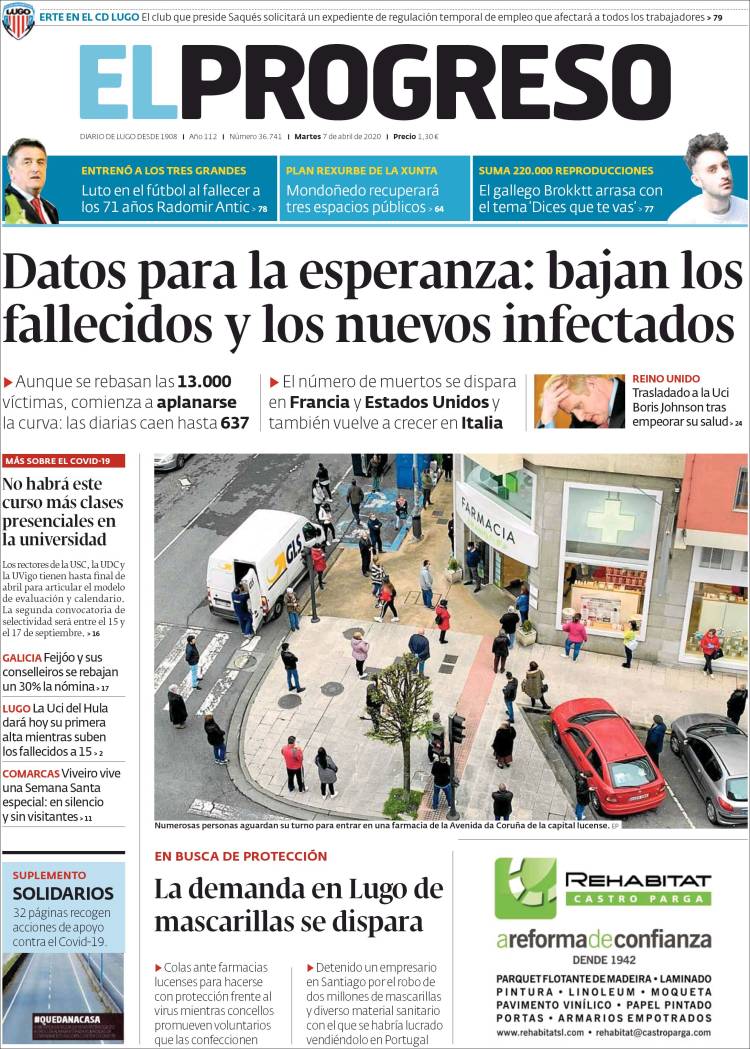 Portada de El Progreso (Espa&ntilde;a)