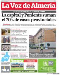 Portada de La Voz de Almería (Espa&ntilde;a)