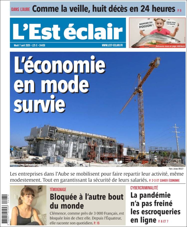 Portada de L'Est Eclair (Francia)