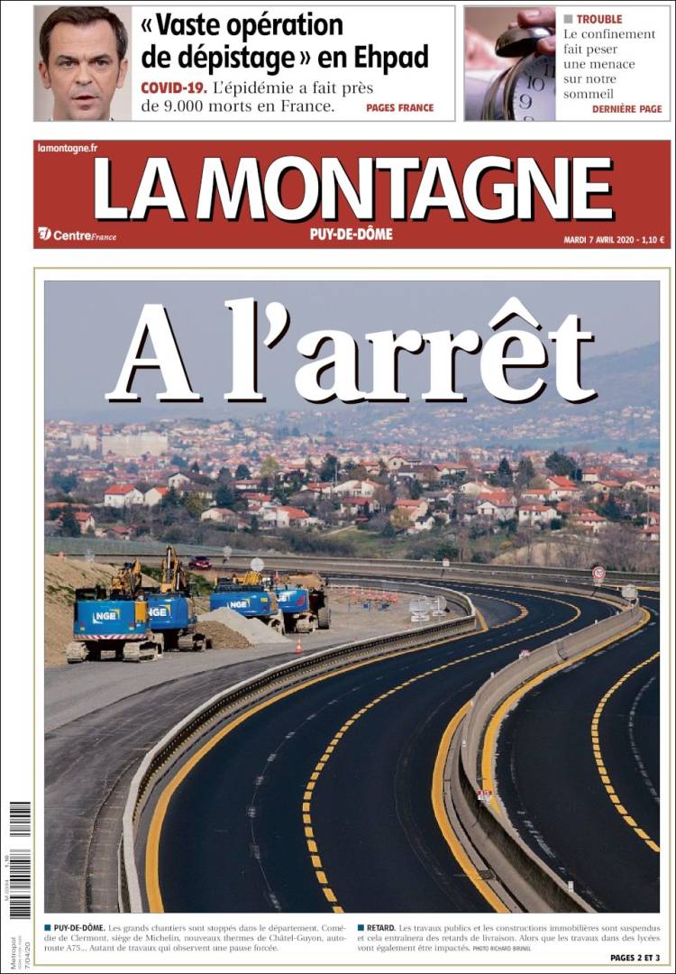 Portada de La Montagne (Francia)