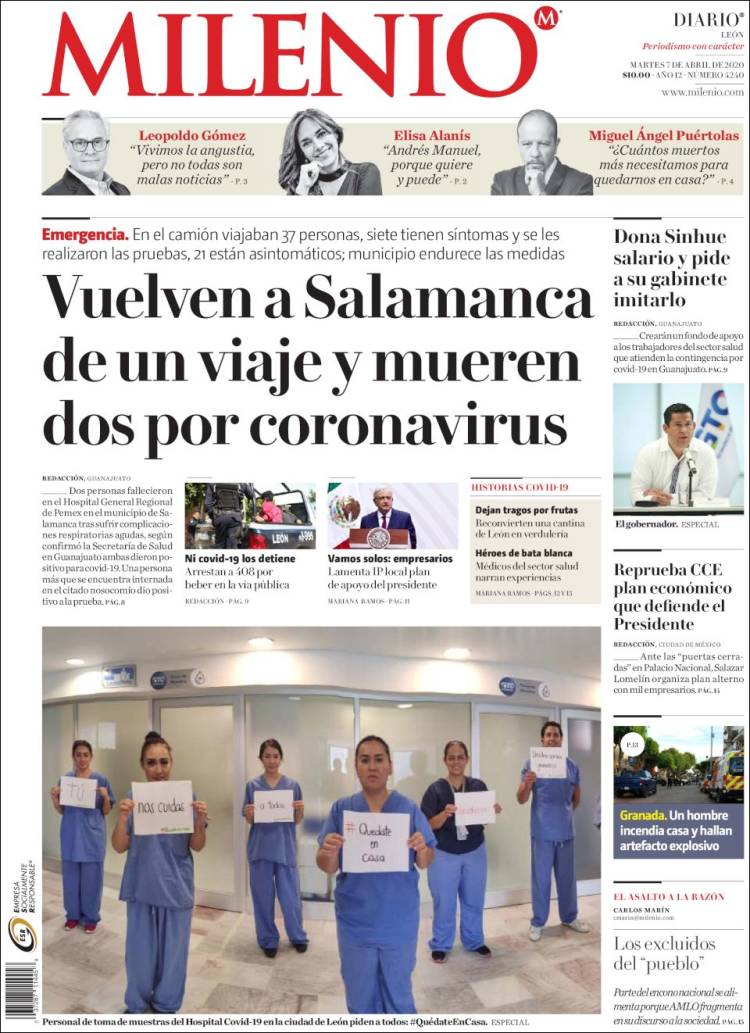 Portada de Milenio de León (México)