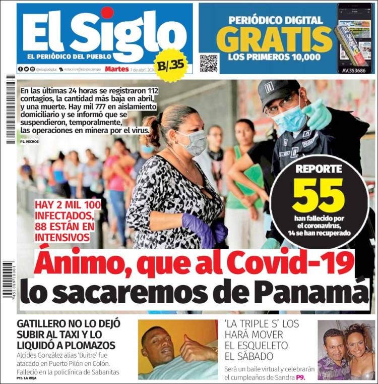 Portada de El Siglo (Panam&aacute;)