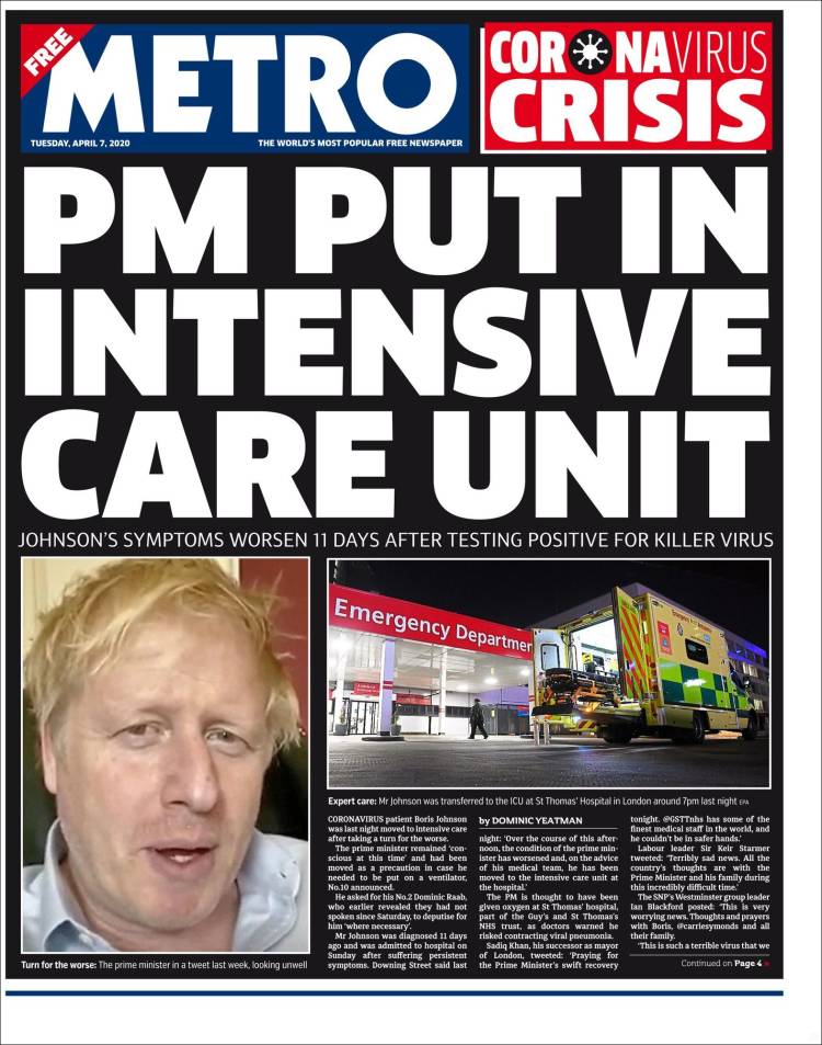 Portada de Metro (Reino Unido)