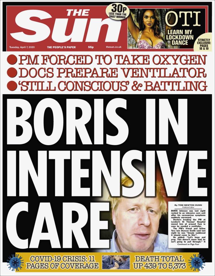 Portada de The Sun (Reino Unido)