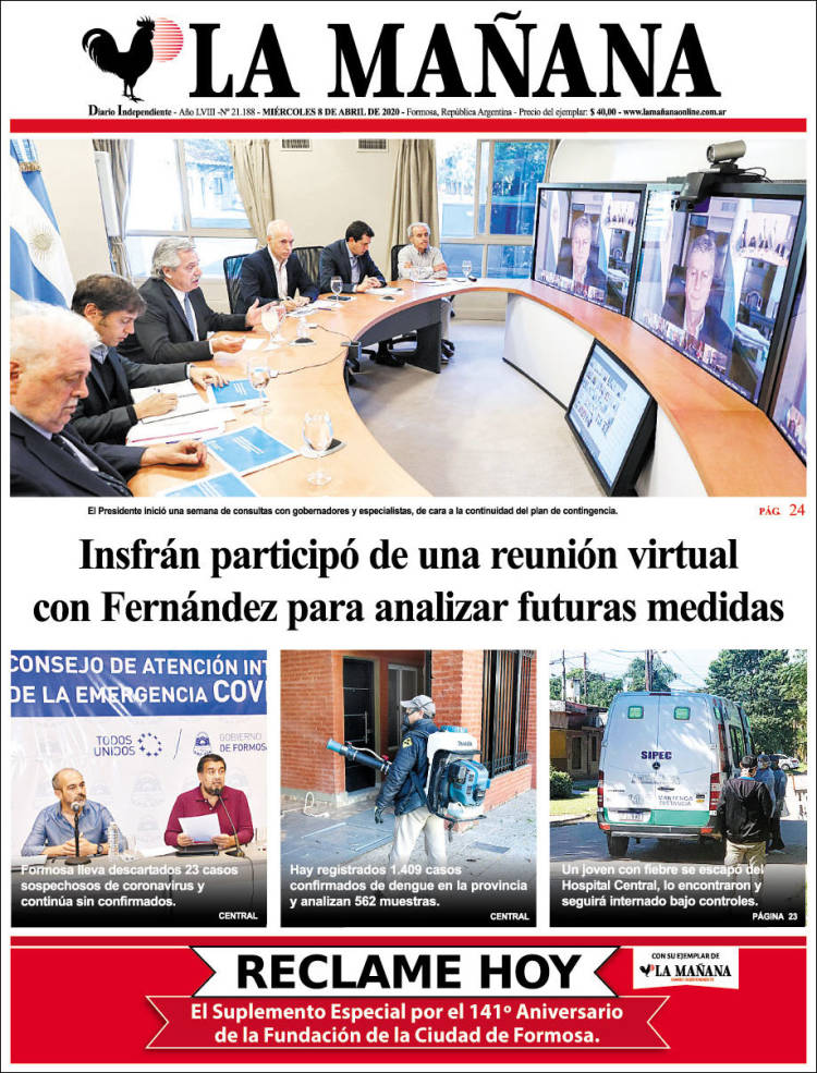 Portada de Diario La Mañana (Argentina)