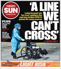 Portada de The Toronto Sun (Canadá)