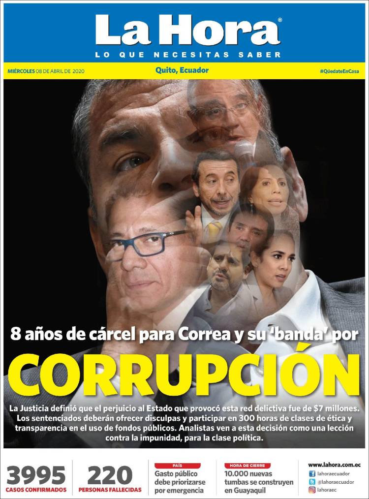 Portada de La Hora - Ecuador (Ecuador)