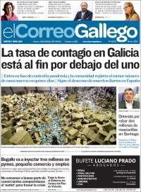 Portada de El Correo Gallego (España)