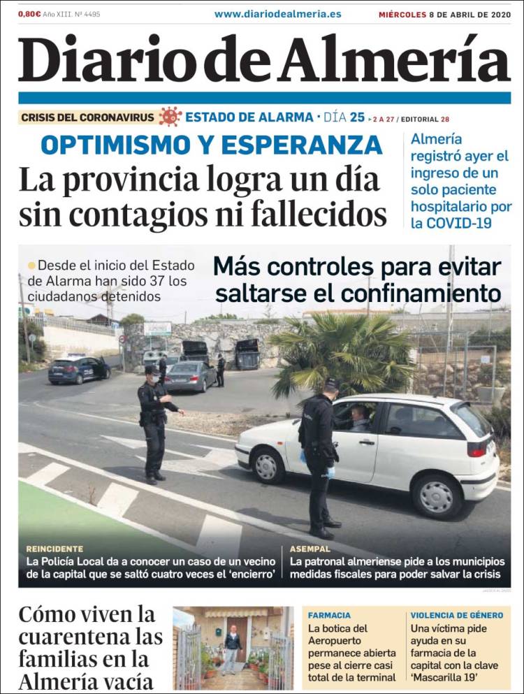 Portada de Diario de Almería (Spain)