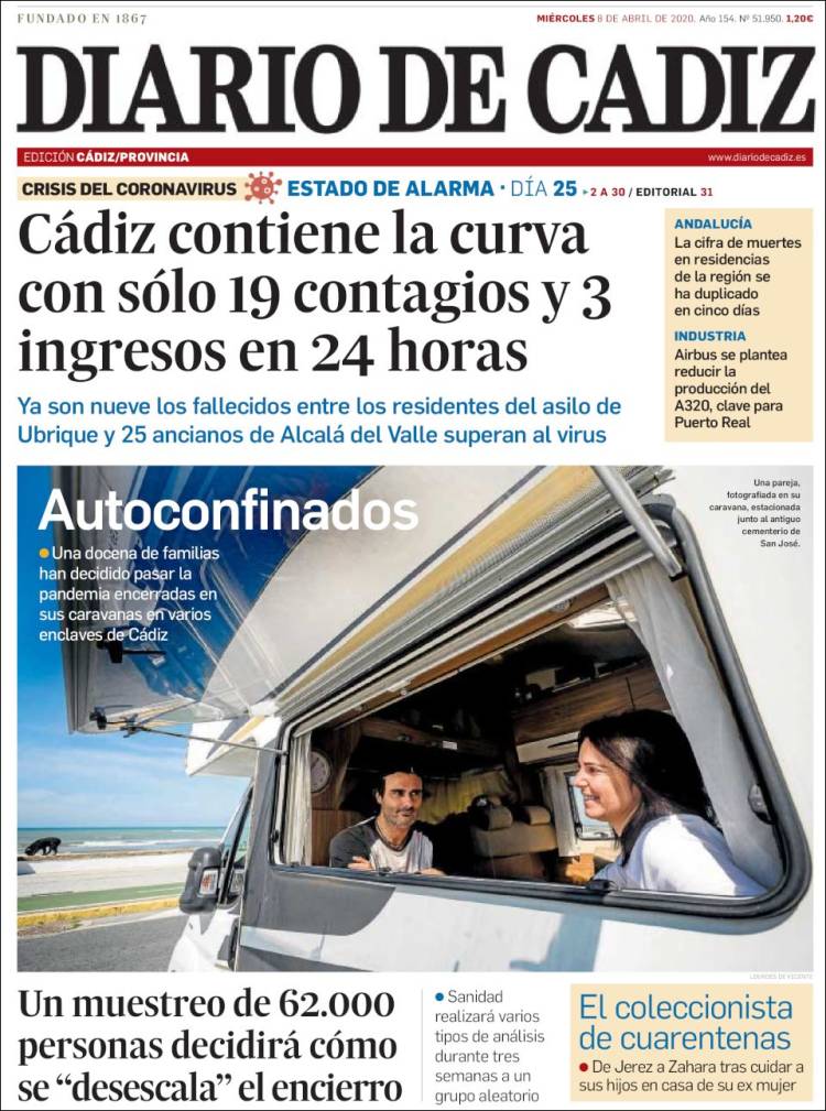 Portada de Diario de Cádiz (España)