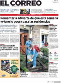 Portada de El Correo (España)