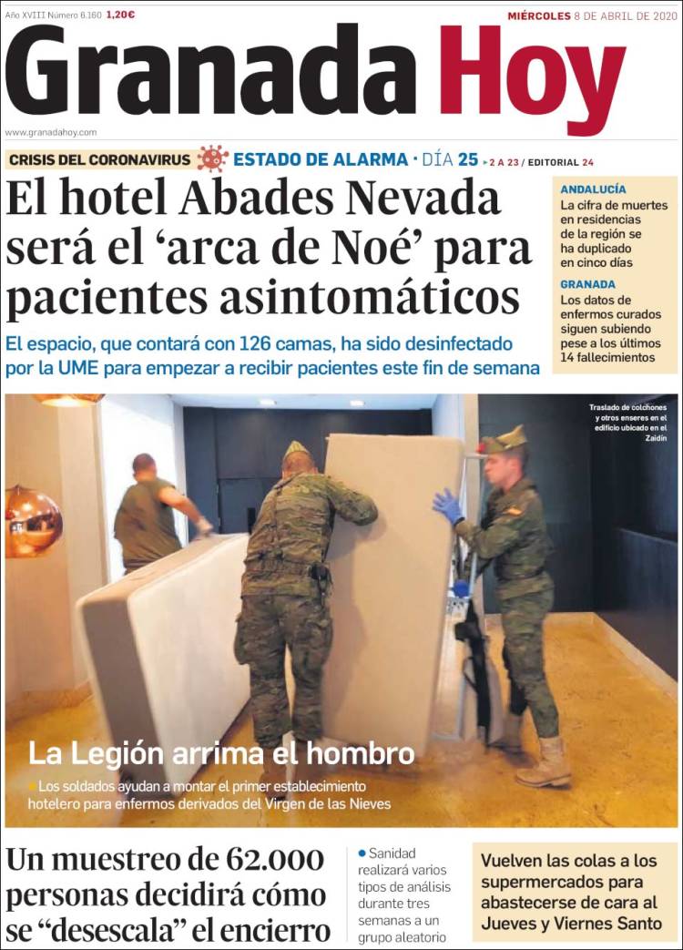 Portada de Granada Hoy (España)