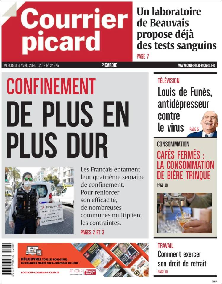 Portada de Courrier Picard (Francia)