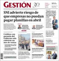 Portada de Diario Gestión (Perú)