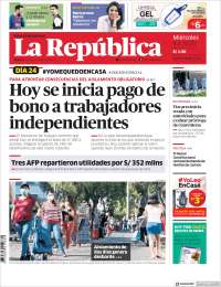 Portada de La Republica (Perú)