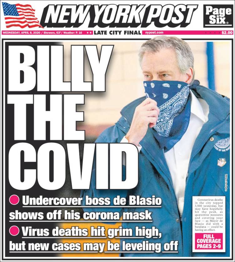 Portada de New York Post (USA)