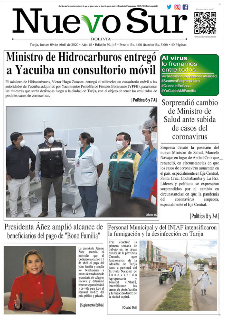 Portada de Nuevo Sur (Bolivia)