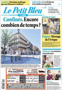 Portada de Le Petit Bleu (Francia)