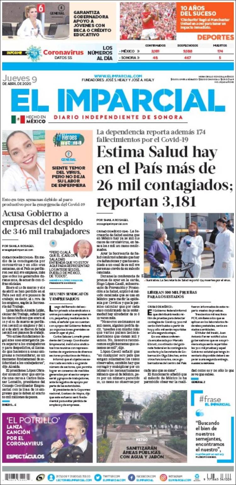 Portada de El Imparcial (México)