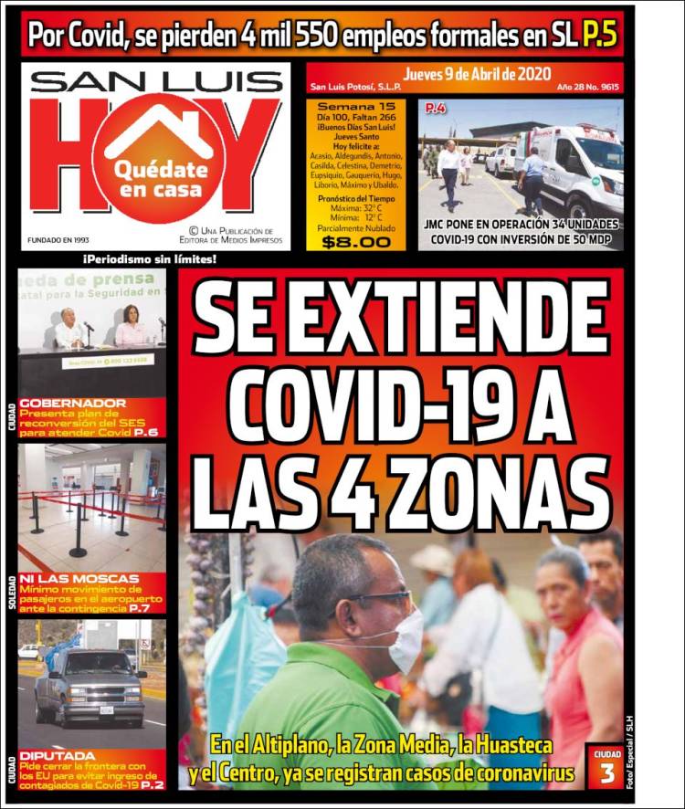 Portada de San Luis Hoy (México)