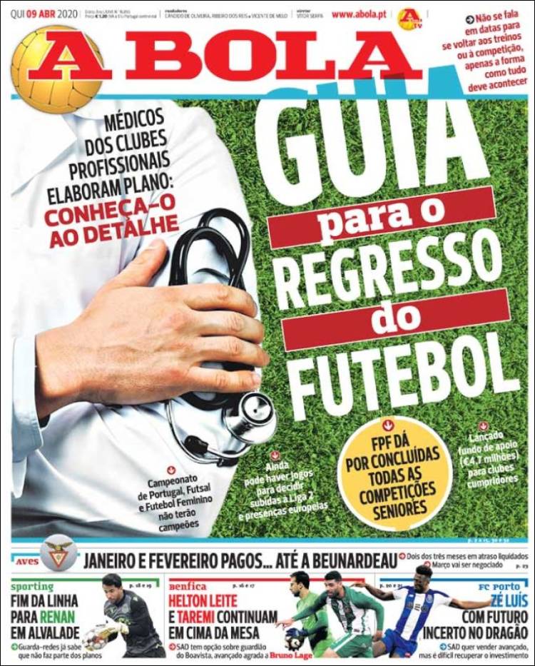 Portada de A Bola (Portugal)