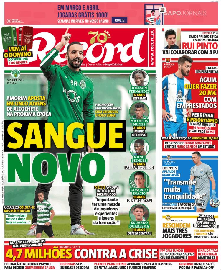 Portada de Record (Portugal)