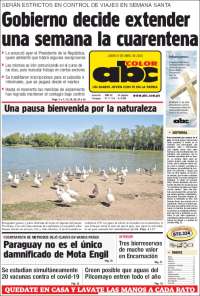 Portada de ABC Color (Paraguay)