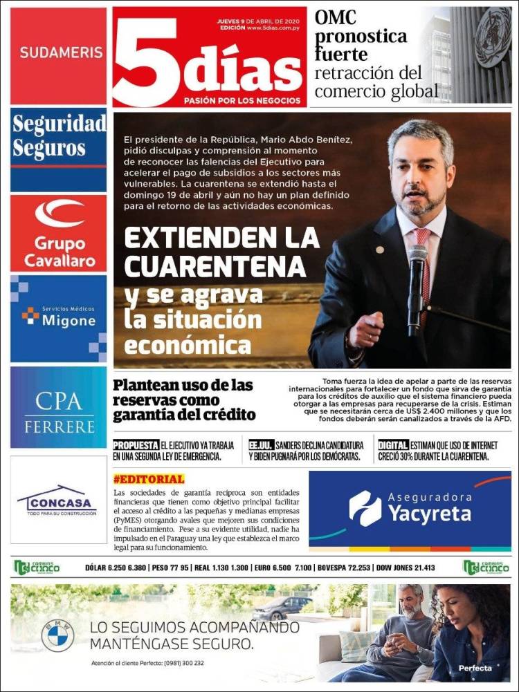 Portada de 5 Días (Paraguay)